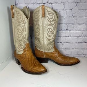 Dan Post 8 D Men’s Tan & Tan Teju rare vintage